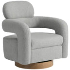 Fauteuil pivotant large en sherpa Bayville 29
