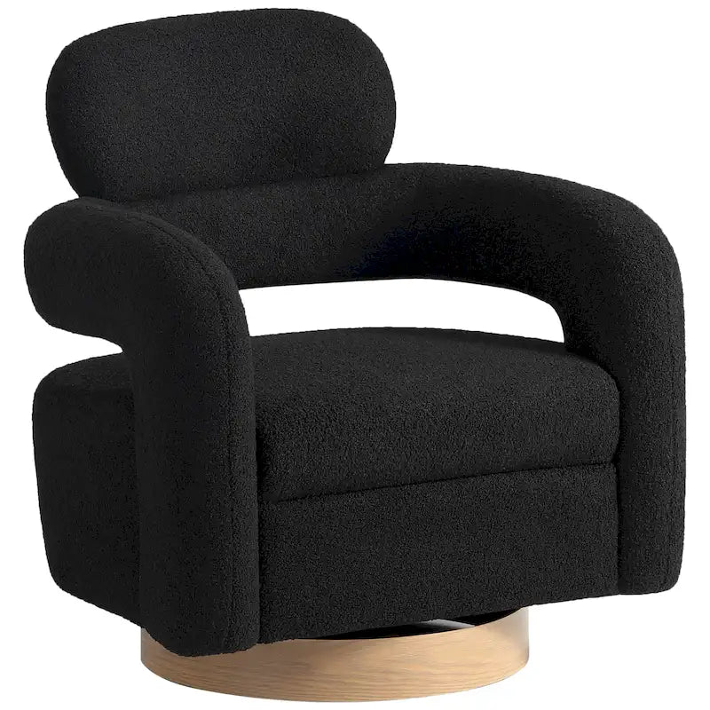 Fauteuil pivotant large en sherpa Bayville 29