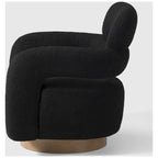 Fauteuil pivotant large en sherpa Bayville 29