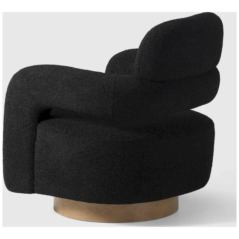 Fauteuil pivotant large en sherpa Bayville 29