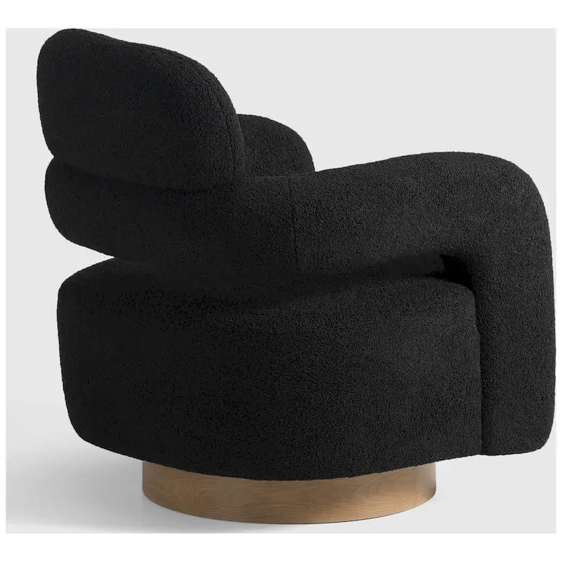Fauteuil pivotant large en sherpa Bayville 29