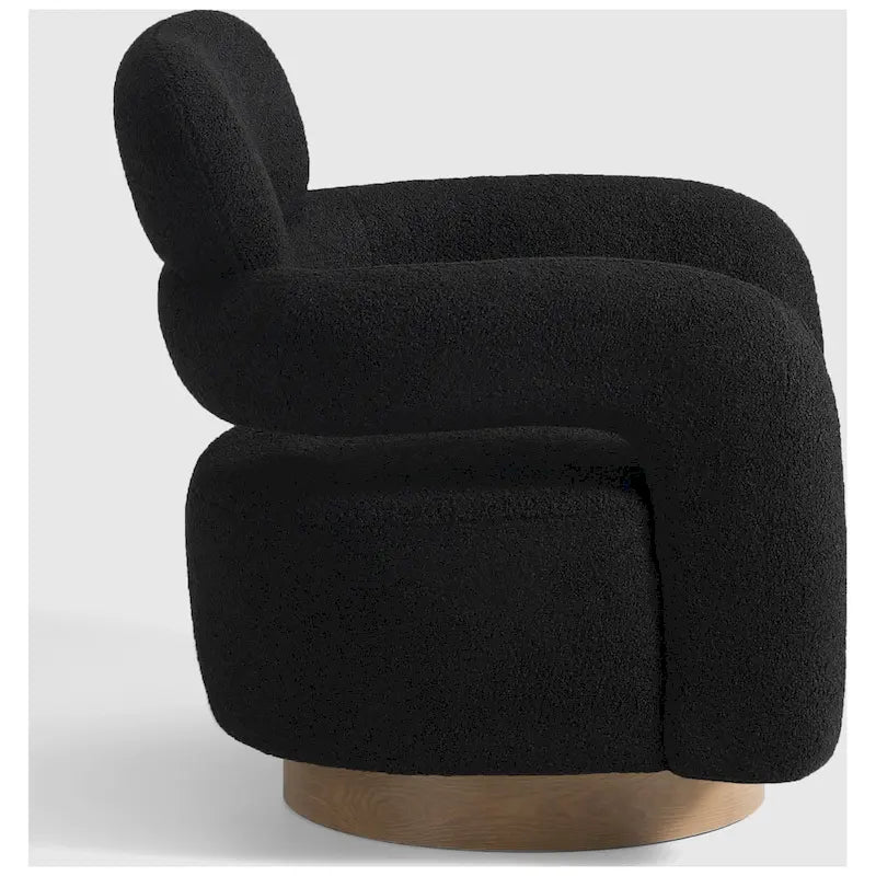 Fauteuil pivotant large en sherpa Bayville 29