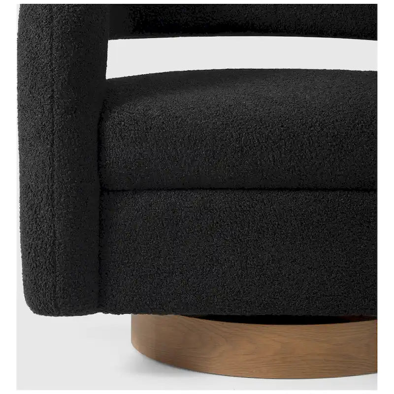 Fauteuil pivotant large en sherpa Bayville 29