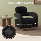 Fauteuil pivotant large en sherpa Bayville 29