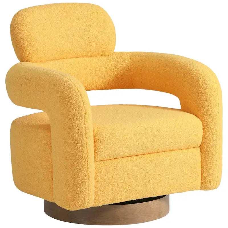 Fauteuil pivotant large en sherpa Bayville 29