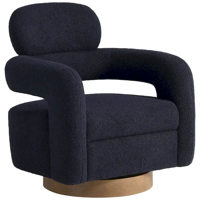 Fauteuil pivotant large en sherpa Bayville 29
