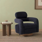 Fauteuil pivotant large en sherpa Bayville 29