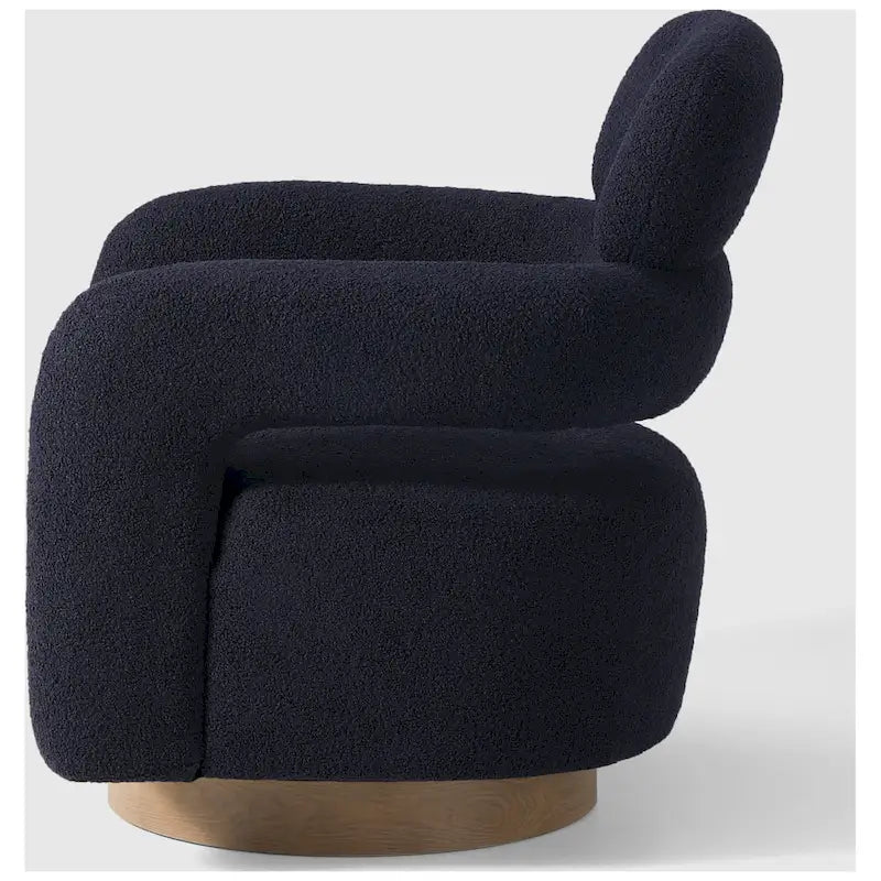 Fauteuil pivotant large en sherpa Bayville 29