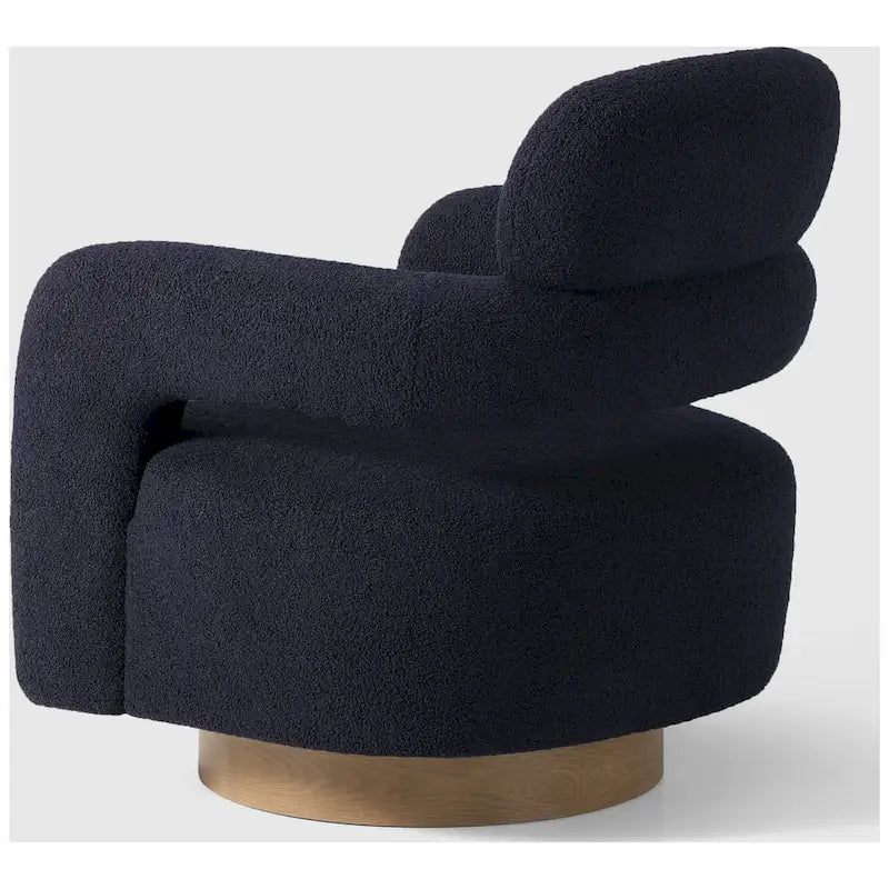 Fauteuil pivotant large en sherpa Bayville 29