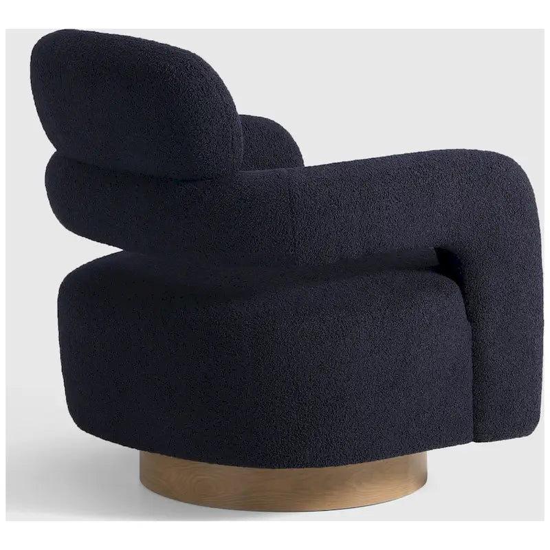 Fauteuil pivotant large en sherpa Bayville 29