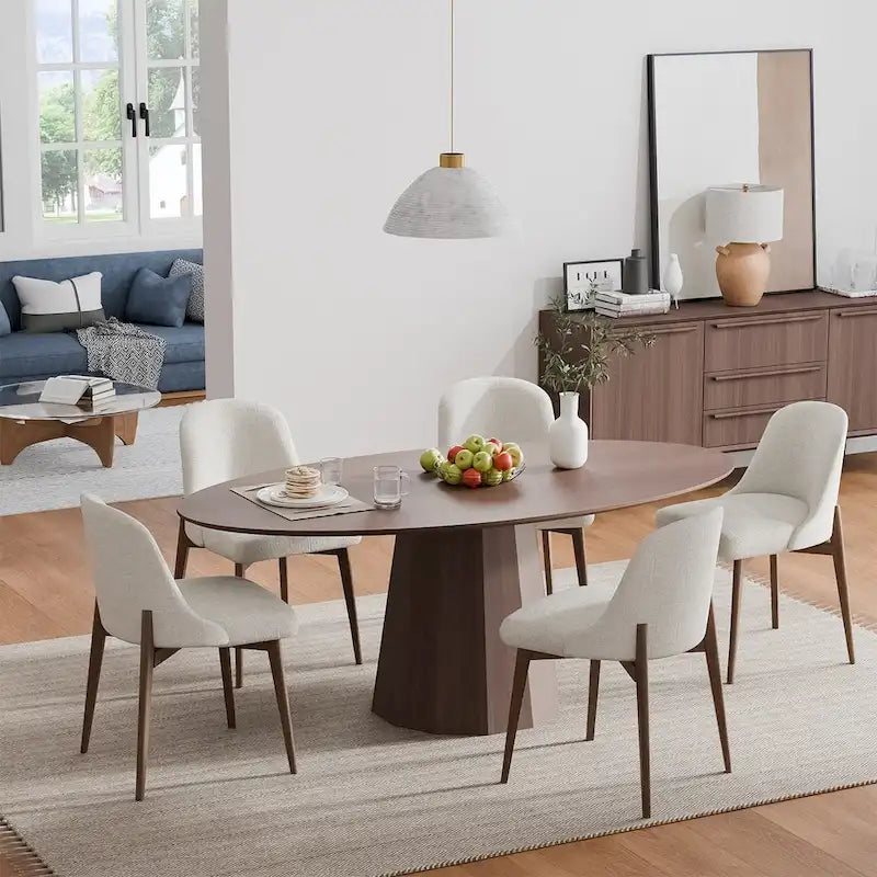 Dovelina 67 Table de salle à manger ovale pour 6 personnes, 3 options de couleur - 67x33.5x31