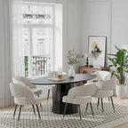 Dovelina 67 Table de salle à manger ovale pour 6 personnes, 3 options de couleur - 67x33.5x31