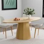 Dovelina 67 Table de salle à manger ovale pour 6 personnes, 3 options de couleur - 67x33.5x31
