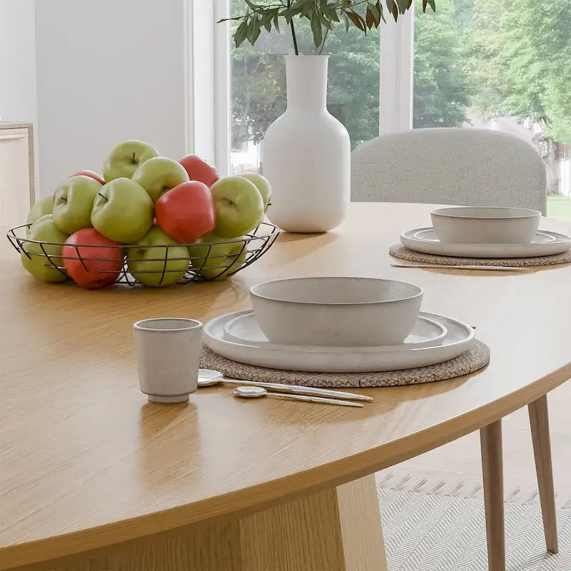 Dovelina 67 Table de salle à manger ovale pour 6 personnes, 3 options de couleur - 67x33.5x31