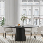 Dovelina 67 Table de salle à manger ovale pour 6 personnes, 3 options de couleur - 67x33.5x31