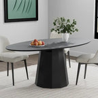 Dovelina 67 Table de salle à manger ovale pour 6 personnes, 3 options de couleur - 67x33.5x31