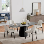 Dovelina 67 Table de salle à manger ovale pour 6 personnes, 3 options de couleur - 67x33.5x31