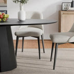 Dovelina 67 Table de salle à manger ovale pour 6 personnes, 3 options de couleur - 67x33.5x31