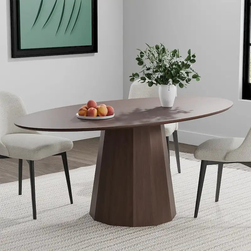 Dovelina 67 Table de salle à manger ovale pour 6 personnes, 3 options de couleur - 67x33.5x31