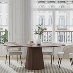 Dovelina 67 Table de salle à manger ovale pour 6 personnes, 3 options de couleur - 67x33.5x31