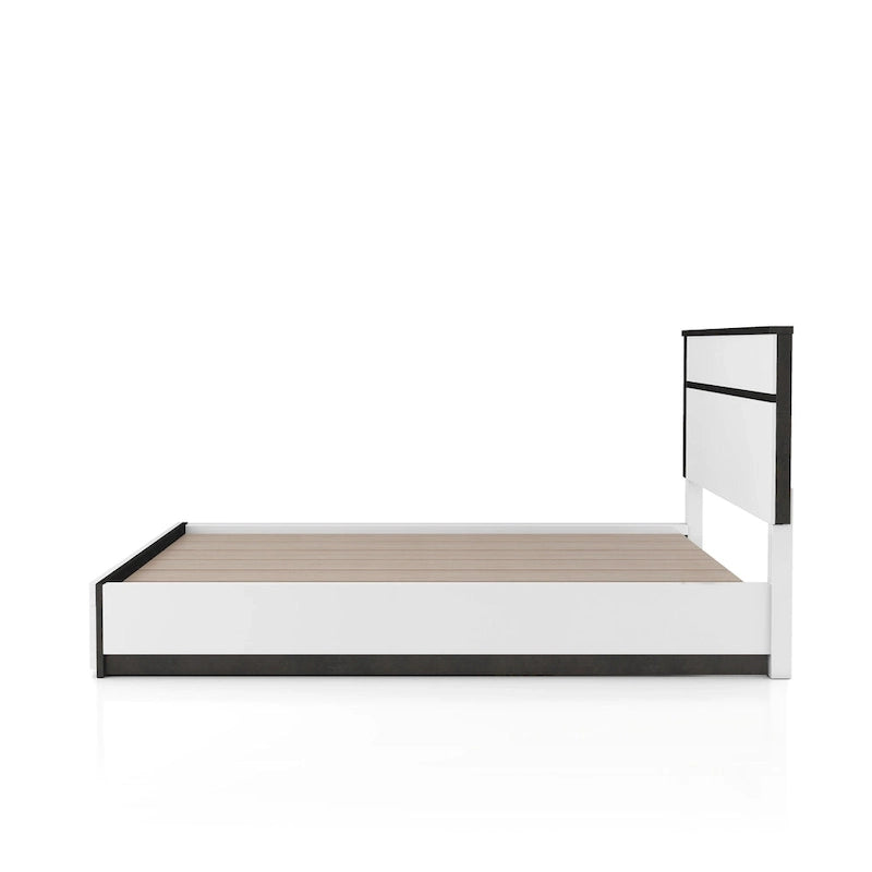Ensemble de chambre Conjira moderne 3 pièces avec rangement en bois blanc