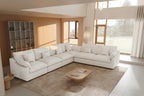 Large Linen Corner Sectional Sofa Couch for Living Room Set