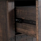 Meuble de Rangement Salle de Bain Slim de Style Ferme, Armoire de Rangement Haute de 68