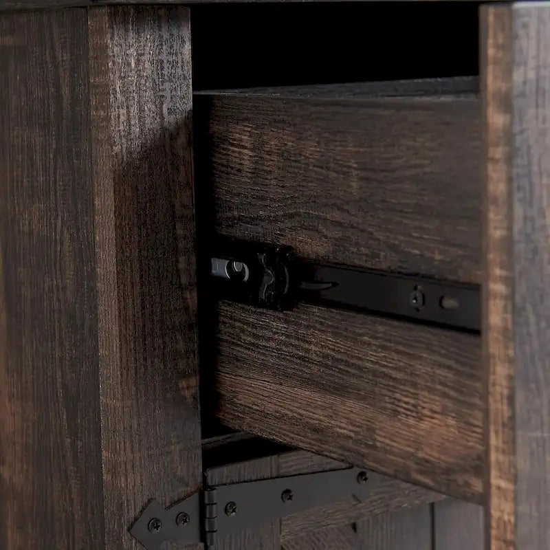 Meuble de Rangement Salle de Bain Slim de Style Ferme, Armoire de Rangement Haute de 68