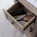 Meuble de Rangement Salle de Bain Slim de Style Ferme, Armoire de Rangement Haute de 68