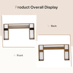 Console de canapé de ferme de 63 pouces avec lumières LED pour entrée - 62,99 L x 11,81 P x 33,07 H