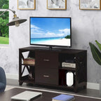 Meuble TV Oxford Deluxe à 2 tiroirs avec étagères pour téléviseurs jusqu'à 55 pouces