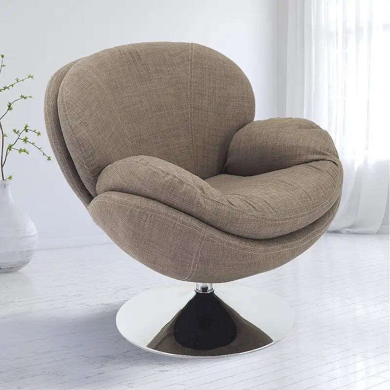 Fauteuil d'appoint Strand en tissu kaki