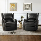 Fauteuil inclinable électrique Eduardo en cuir véritable avec port USB (ensemble de 2)