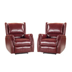 Fauteuil inclinable électrique Eduardo en cuir véritable avec port USB (ensemble de 2)