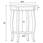 Table ronde Pénélope avec étagère