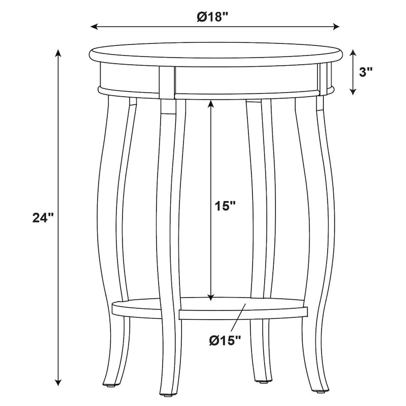 Table ronde Pénélope avec étagère