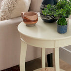 Table ronde Pénélope avec étagère