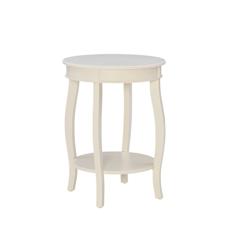 Table ronde Pénélope avec étagère