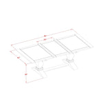 Ensemble table à manger avec table en bois et chaises en tissu de lin beige clair