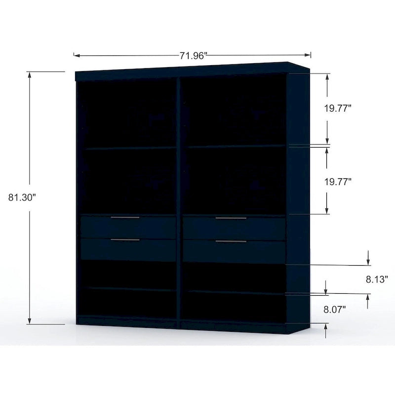 Placard/Armoire moderne Mulberry Open 2 Sectional