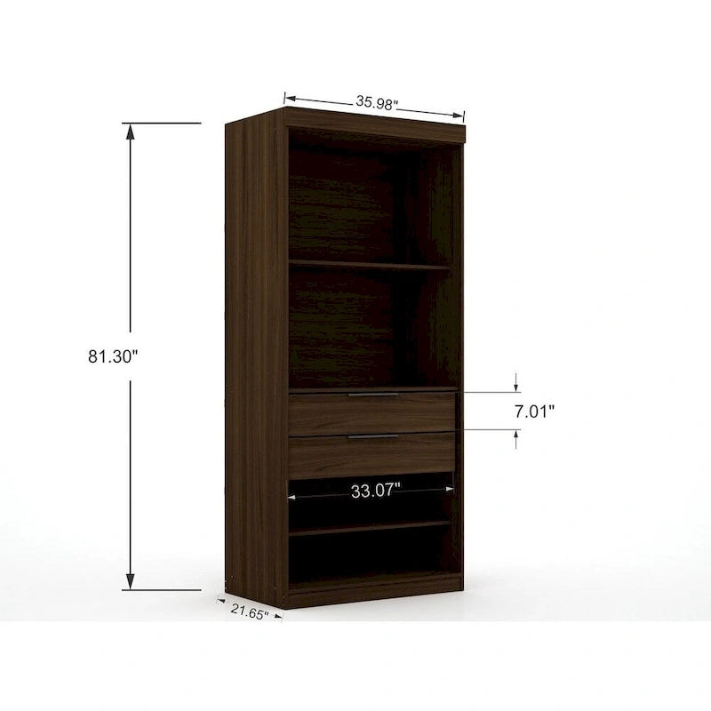 Placard/Armoire moderne Mulberry Open 2 Sectional