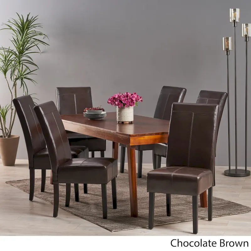 Chaises de salle à manger capitonnées avec motif en T Pertica (lot de 6)