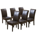 Chaises de salle à manger capitonnées avec motif en T Pertica (lot de 6)