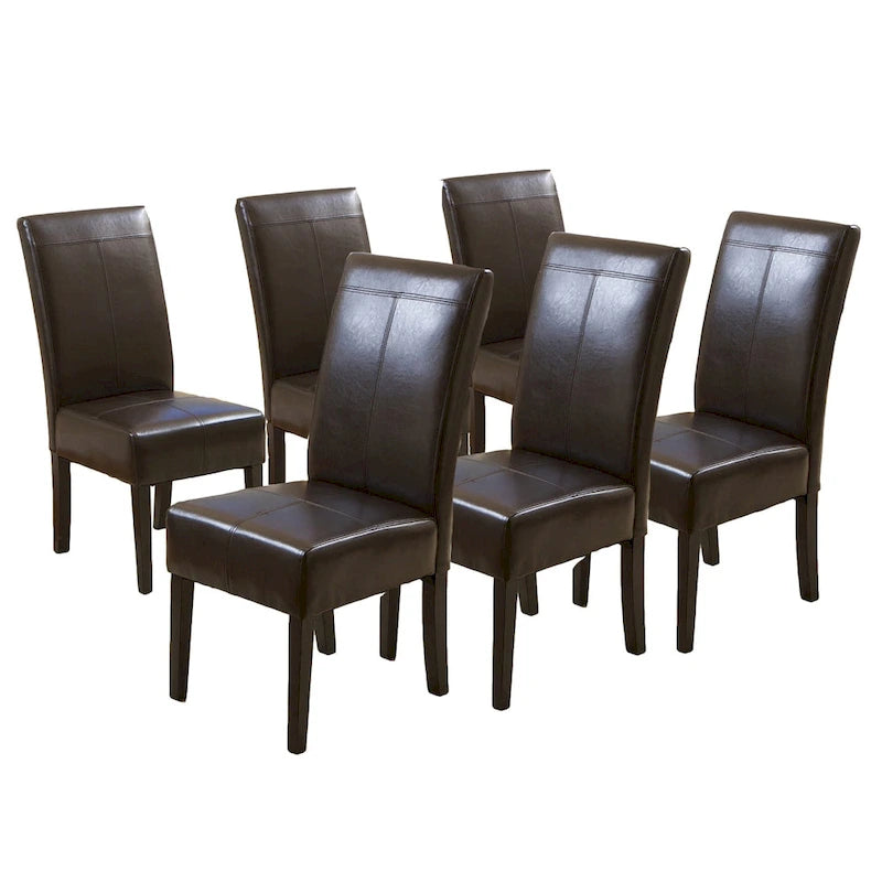 Chaises de salle à manger capitonnées avec motif en T Pertica (lot de 6)