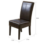 Chaises de salle à manger capitonnées avec motif en T Pertica (lot de 6)