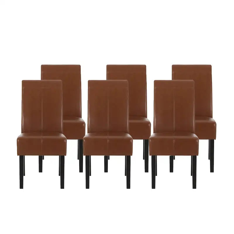Chaises de salle à manger capitonnées avec motif en T Pertica (lot de 6)