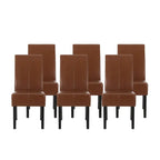 Chaises de salle à manger capitonnées avec motif en T Pertica (lot de 6)