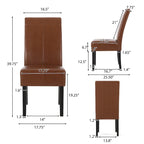 Chaises de salle à manger capitonnées avec motif en T Pertica (lot de 6)