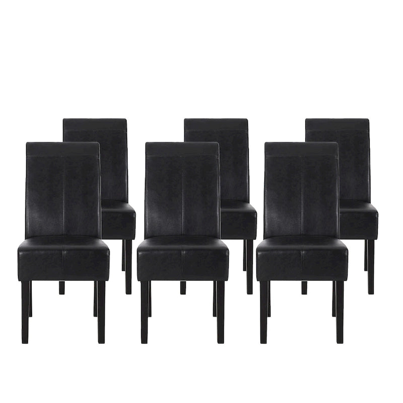 Chaises de salle à manger capitonnées avec motif en T Pertica (lot de 6)