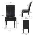 Chaises de salle à manger capitonnées avec motif en T Pertica (lot de 6)